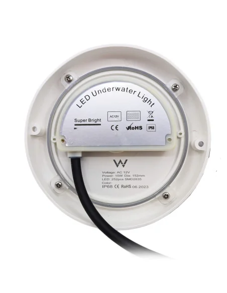 Foco LED Ø15cm de Superficie 12V AC Blanco Gama Premium