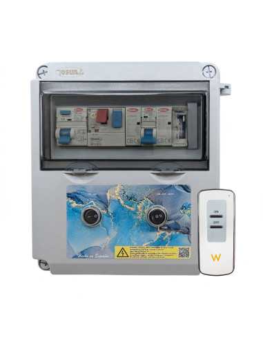 Cuadro Eléctrico Motor e Iluminación 12V AC | Contactor Motor y Clorador