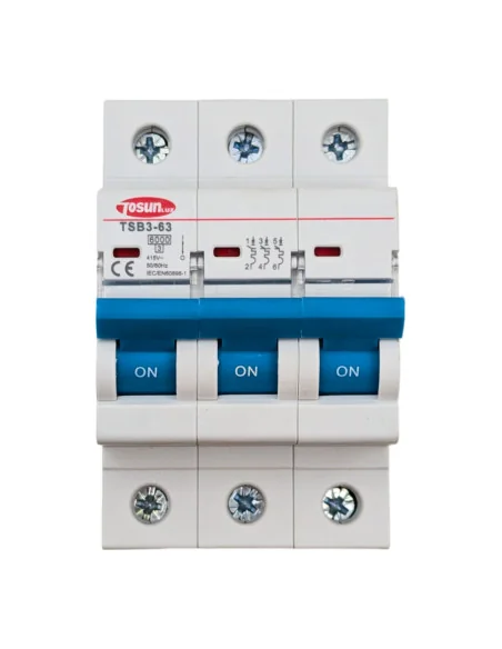 Interruptor Magnetotérmico TSB3-63 10-63A Trifásico 3P 10A 6KA