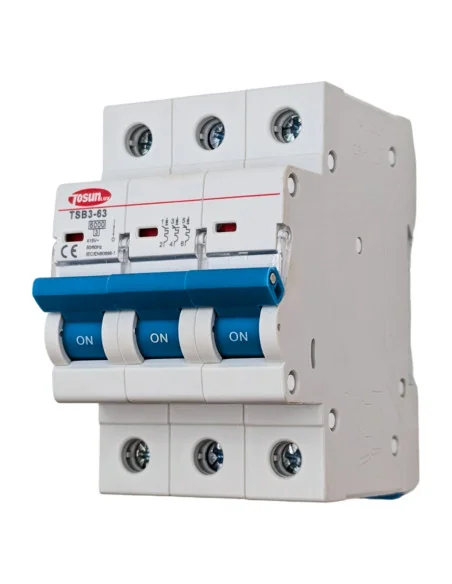 Interruptor Magnetotérmico TSB3-63 10-63A Trifásico 3P 10A 6KA