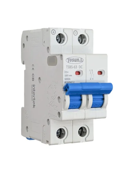 Interruptor Magnetotérmico Fotovoltaico TSB5-63DC 6-63A Monofásico 2P