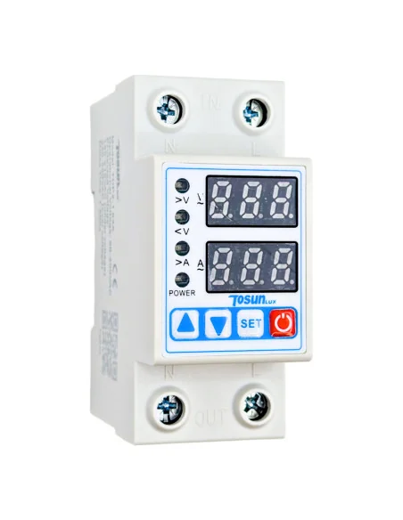 Protector Sobretensiones, Subtensiones y Sobrecarga 2P 63A 230V