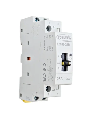 Contactor Modular 2P 25A | Selector Manual Paro Automático