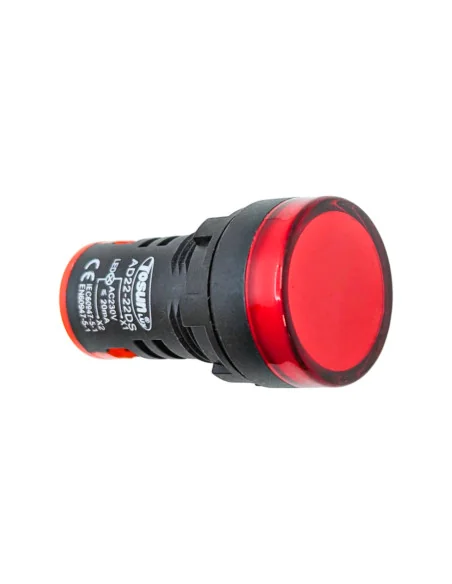 Indicador Luminoso LED Rojo instalación en panel