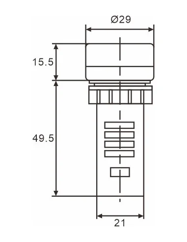 Indicador LED Rojo 22mm Alta Visibilidad | Señalización Eficiente