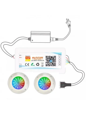 Controlador WiFi RGB/RGBW con mando | Warmpool