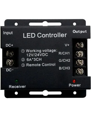 Controlador LED RGB con mando y opción RJ45 | Warmpool
